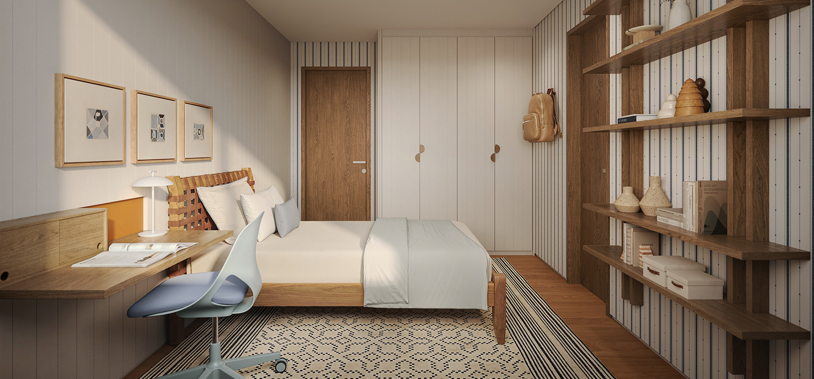 Suíte 02 - Apto. de 246 m² - Perspectiva Artística 