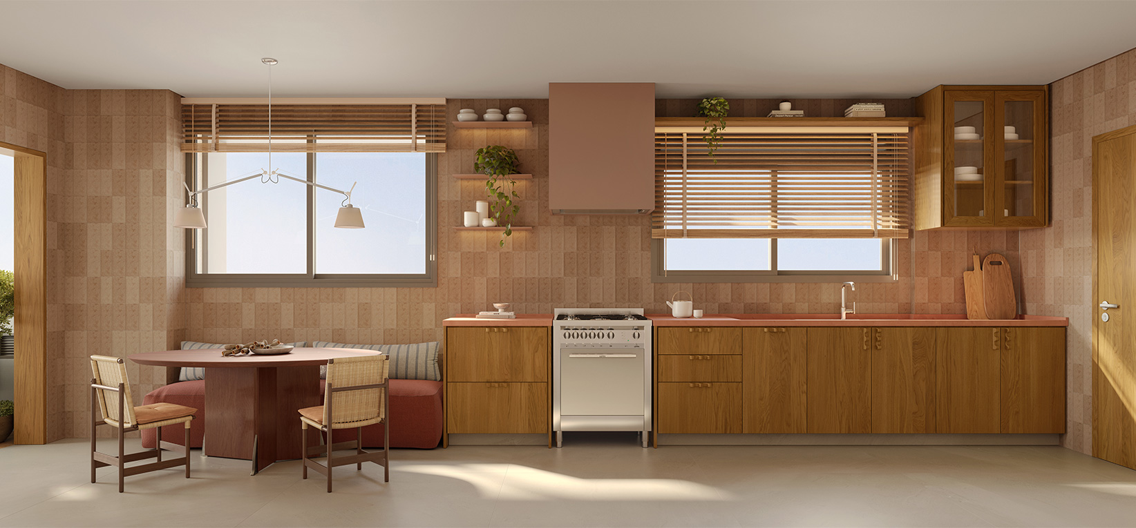 Cozinha - Apto. de 246 m² - Perspectiva Artística 
