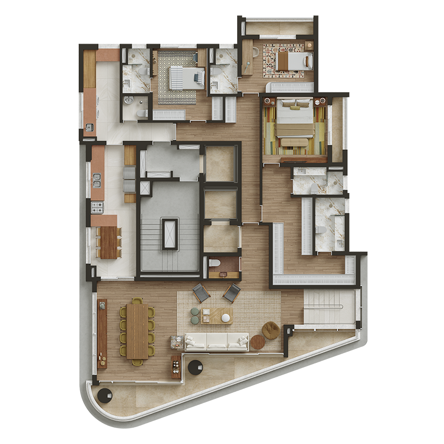 402 m² - Cobertura Duplex Pavimento inferior